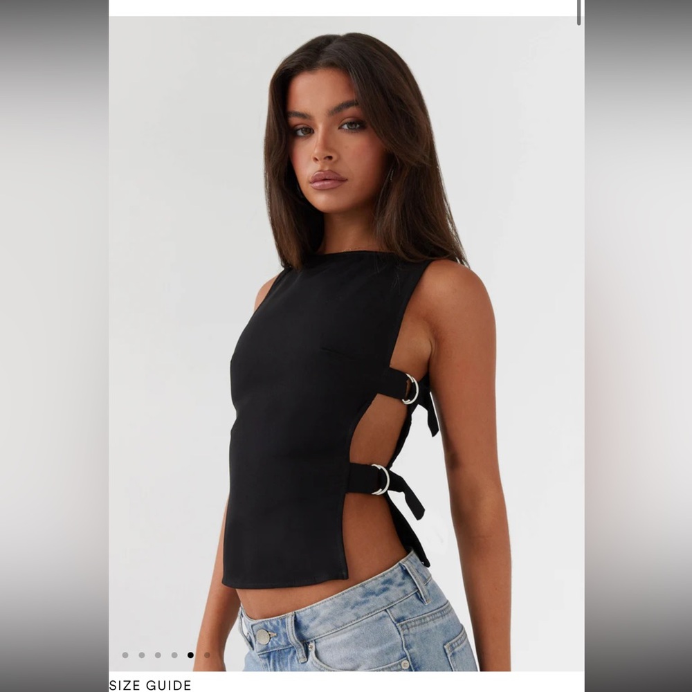 Peppermayo Exclusive - Cherish You Buckle Top - Shadow
